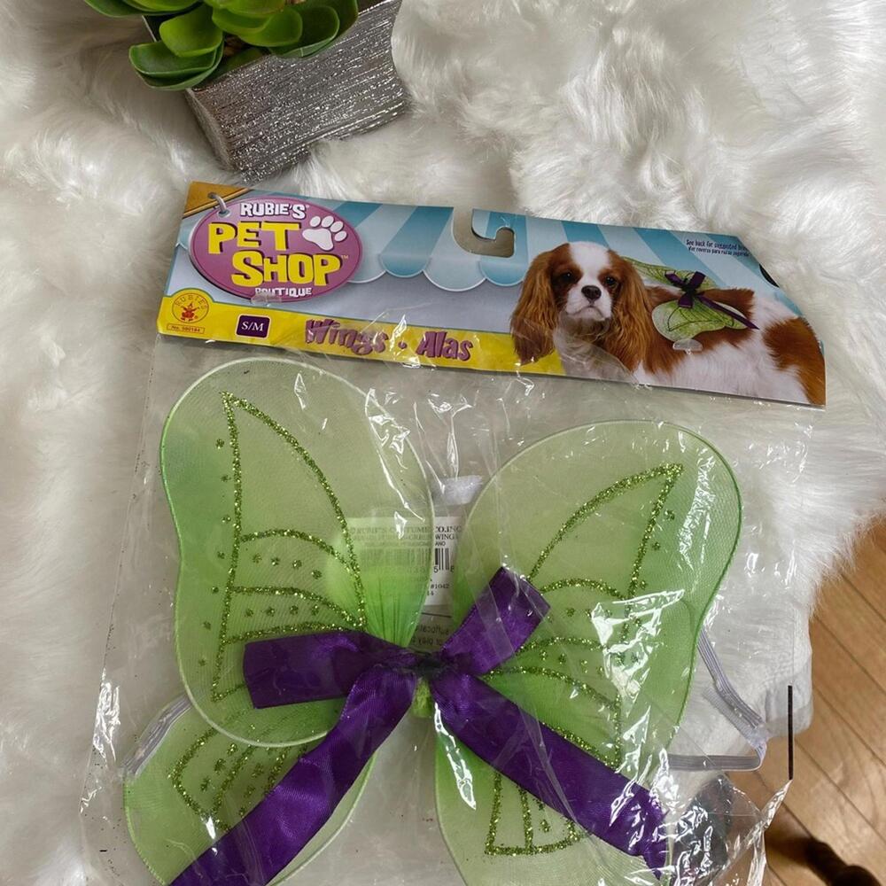Rubie's Pet Shop Small Dog Fairy Wings with Purple Bow